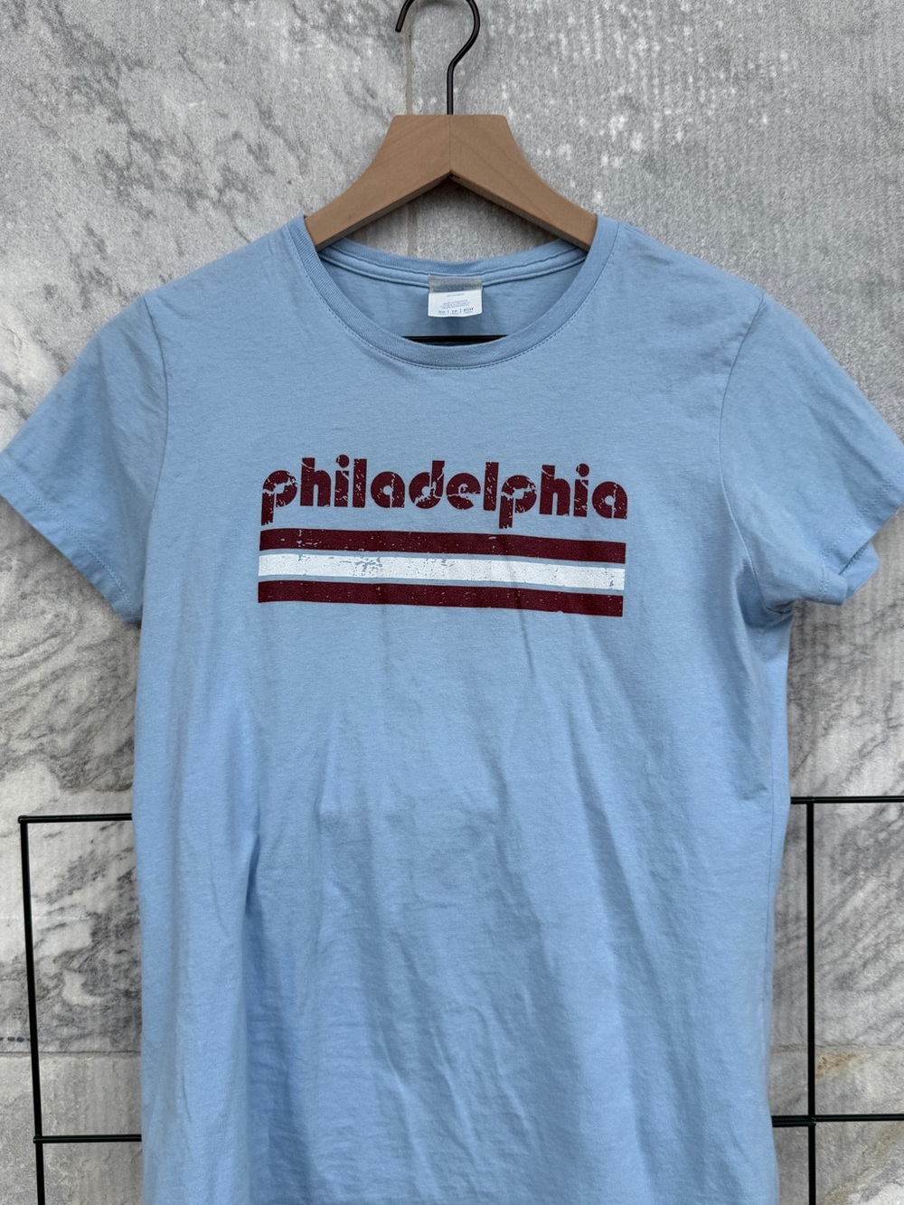 Philadelphia Retro Graphic T-Shirt Light Blue Women’s XS